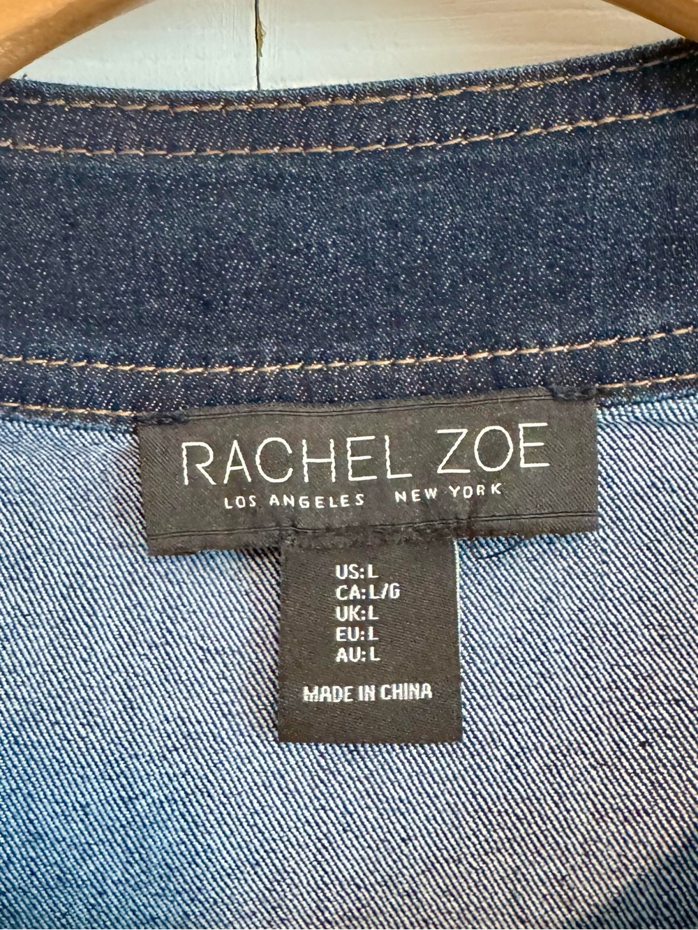 Rachel Zoe Dark Denim Lady Jacket - Size L - Picture 4 of 7